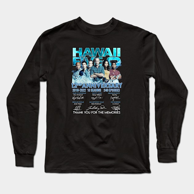 Hawaii Five O 12nd Years 2010 2022 Signatures Long Sleeve T-Shirt by chancgrantc@gmail.com